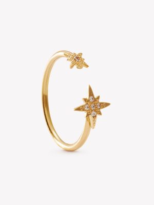 Anillo oro 18k amarillo, Estrella Fugaz.