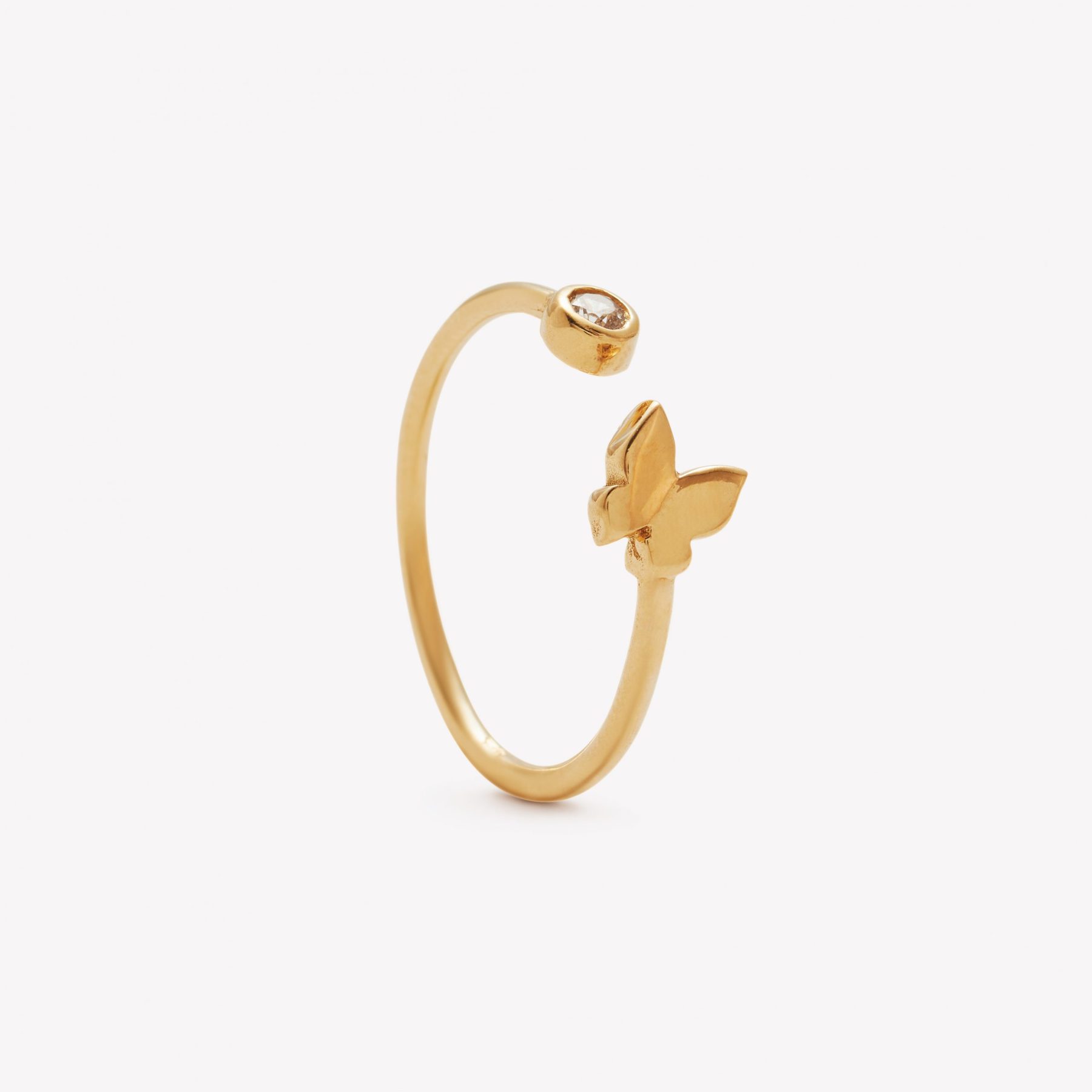 Sortija oro 18k amarillo, Ilusión Mariposa.