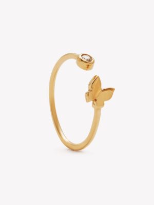 Sortija oro 18k amarillo, Ilusión Mariposa.