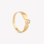 ANILLO DE COMPROMISO CON MOISSANITA en oro amarillo 18k