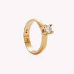 Anillo DE COMPROMISO CON BRILLANTE MOISSANITA en oro naranja 18k