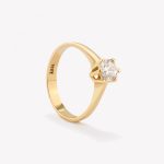 Anillo de Compromiso con Brillante Moisanita #5, Oro Amarillo