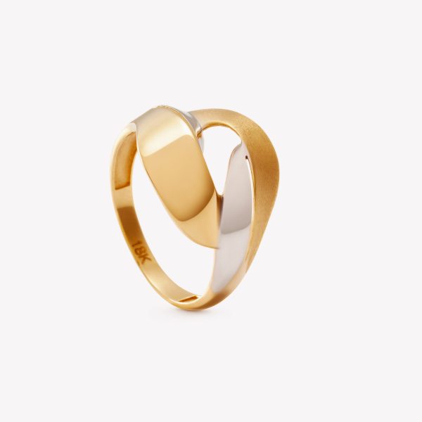 Sortija oro 18k amarillo, Cruzada