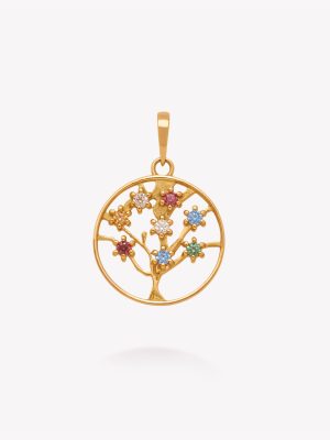Dije Árbol de la Vida Arco Iris, Oro amarillo