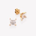 Aretes oro 18k amarillo, Princesa.