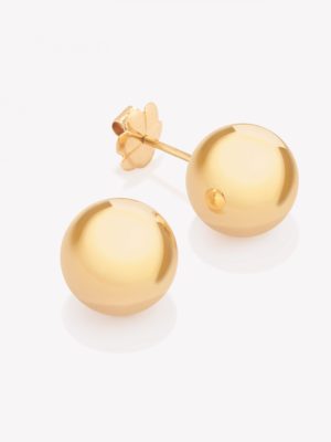 Aretes 18k amarillo, Bombas #10.