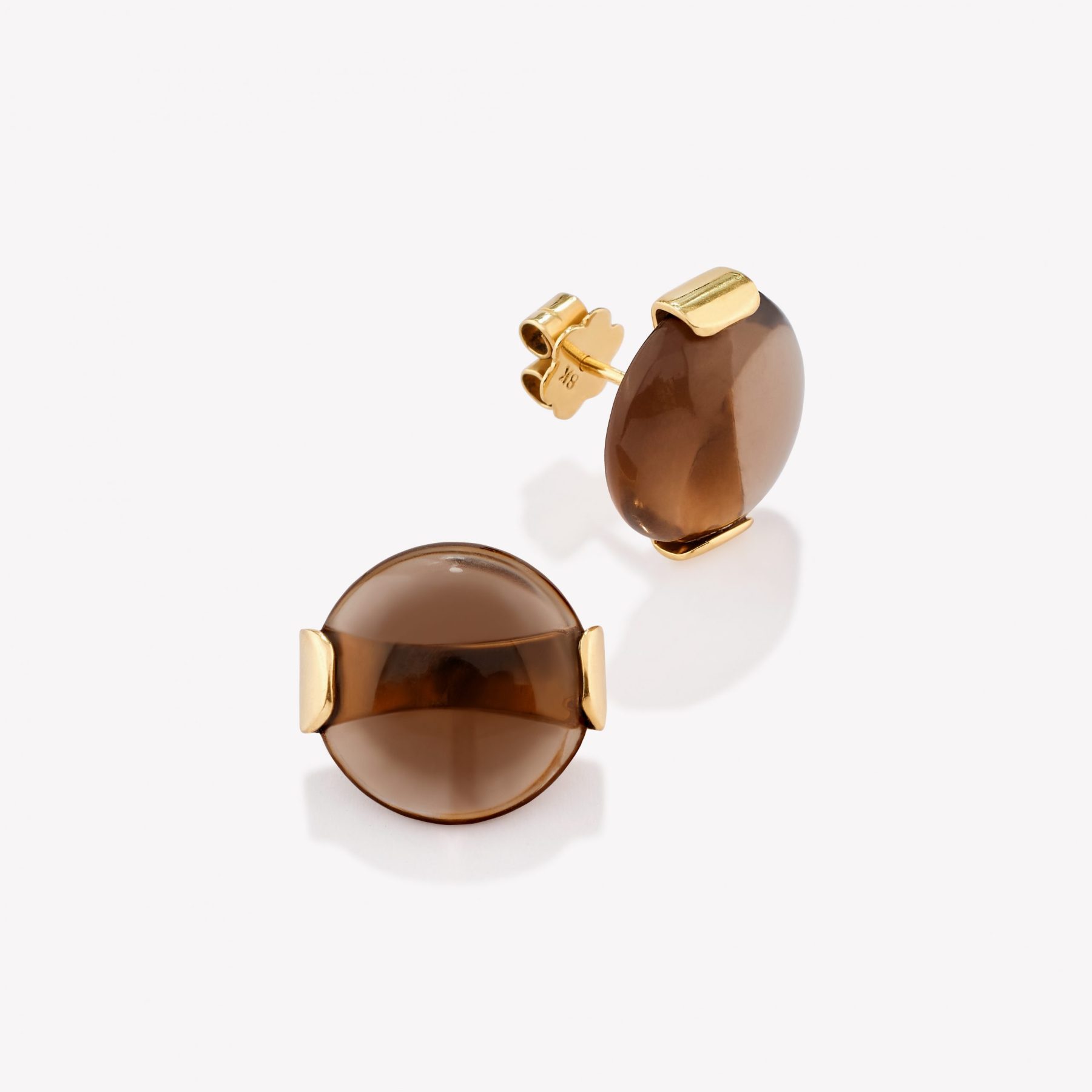 Aretes en oro 18k amarillo, Topacio Hume