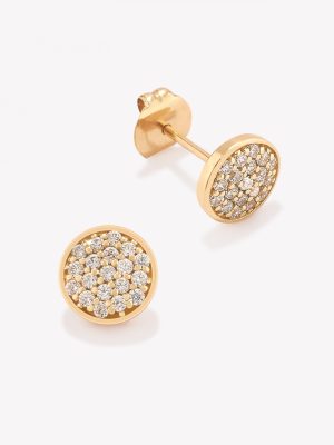 Aretes 18k amarillo, Ilusión.