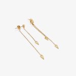 Aretes Péndulo Doble, Oro Amarillo