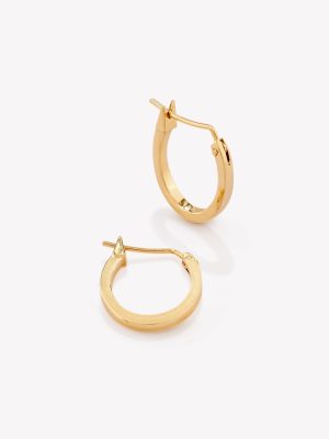 Argollas en oro 18k amarillo, Chinas 3er. Tamaño.