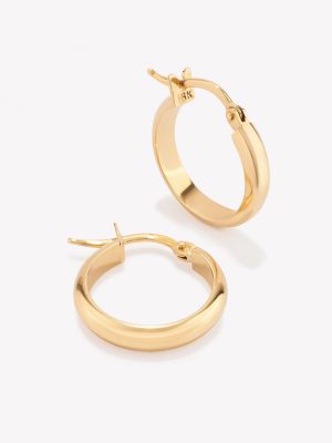 Argollas 18k amarillo, Media Caña.