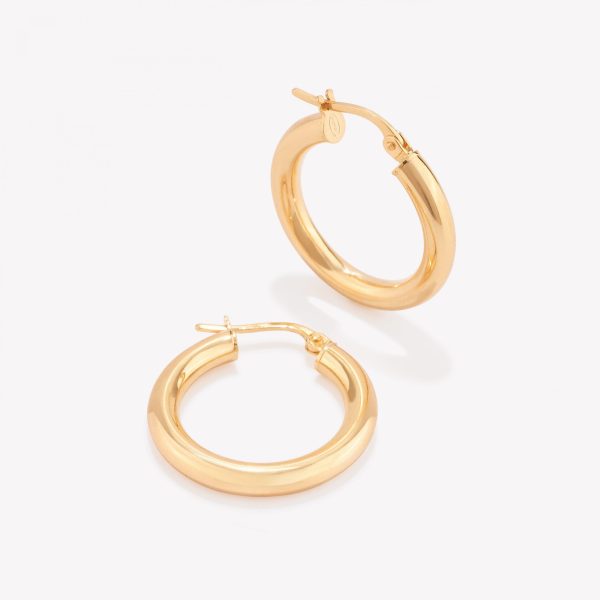 Argollas 18k amarillo, Tubular 1.5cm.