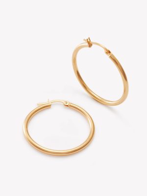 Argollas en oro 18k amarillo tubulares de 2.1cm.