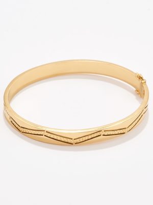 Semanario en oro 18k. amarillo con diseño Zig Zag.