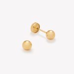 Aretes Bombas 2do Tamaño, Oro Amarillo