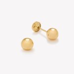 Aretes Bombas 5mm. Oro amarillo