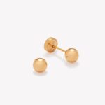 Aretes Bombas 3er. Tamaño, Oro Naranja