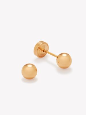 Aretes Bombas 3er. Tamaño, Oro Naranja