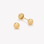 Aretes Bombas 3er Tamaño, Oro Amarillo