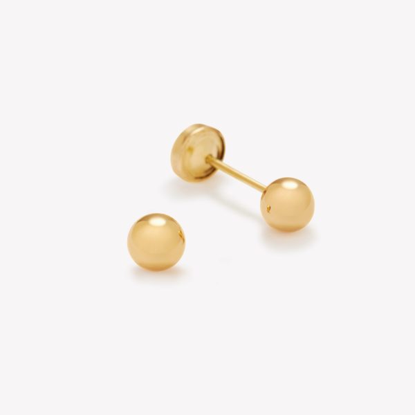 Aretes Bombas 3er Tamaño, Oro Amarillo