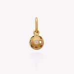 Dije oro 18k amarillo, Mini Bola de Fuego Corazón.