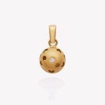 Dije Bola de Fuego Corazón, Oro Amarillo