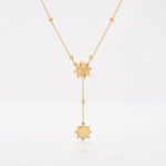 Cadena con Bolitas y Estrellas, oro amarillo