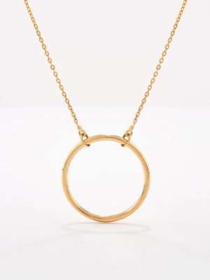 Cadena Martillada Karma 45cms., Oro Amarillo