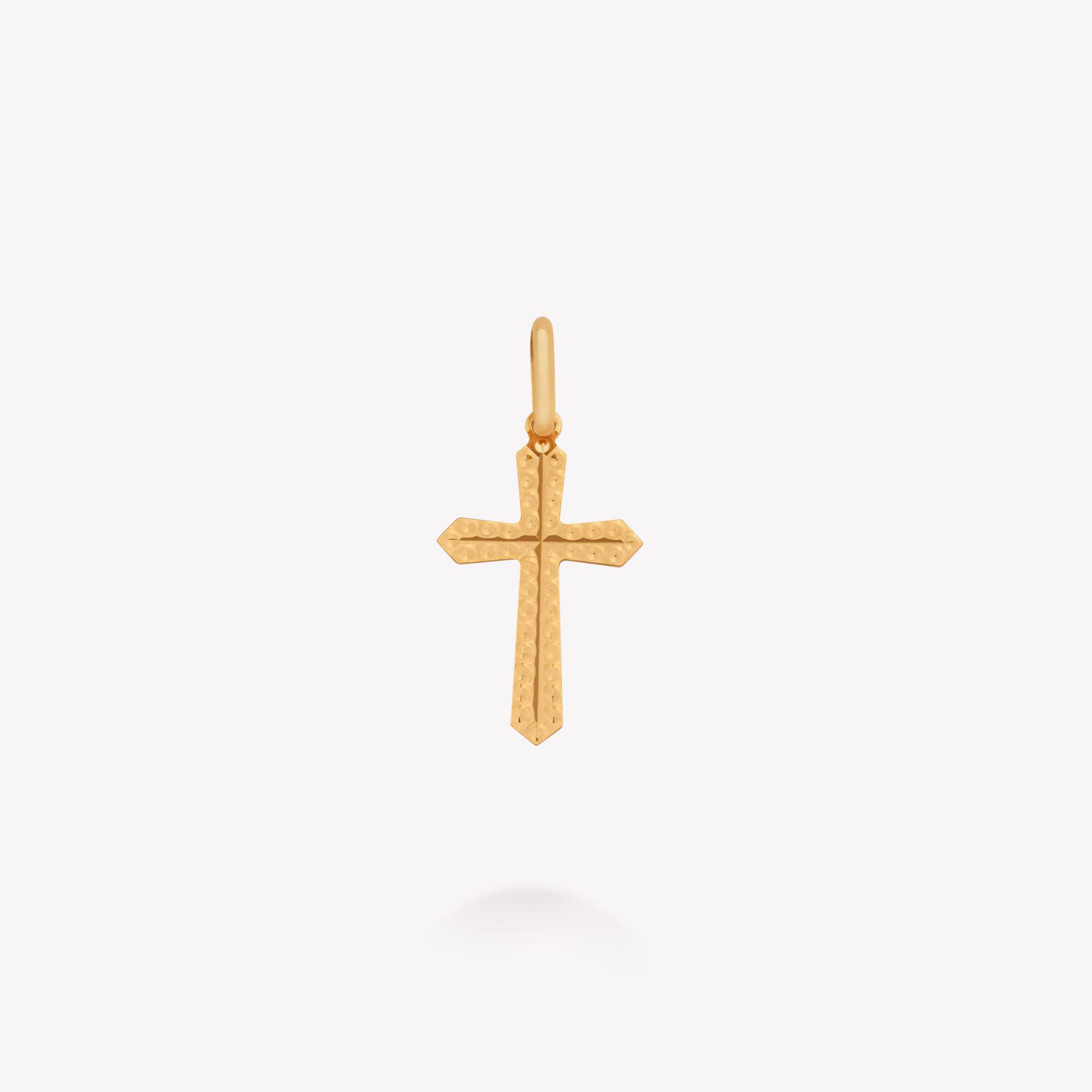 Dije oro 18k amarillo, cruz diamantada.