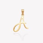 Dije oro 18k amarillo, Inicial A Estilizada.