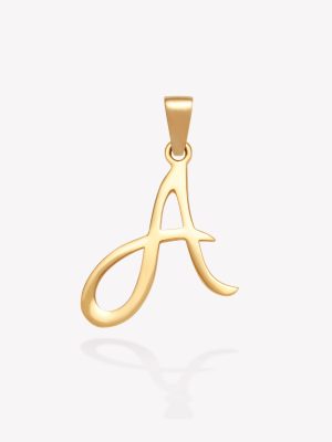 Dije oro 18k amarillo, Inicial A Estilizada.
