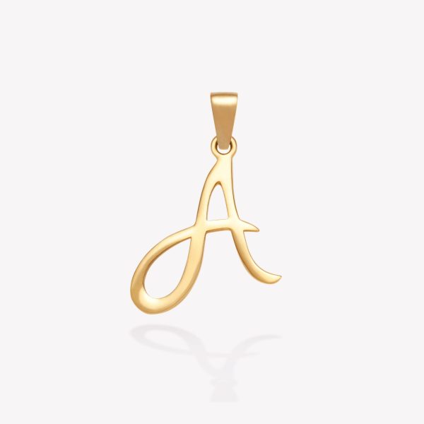 Dije oro 18k amarillo, Inicial A Estilizada.