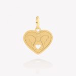 Dije Corazón Angel, oro amarillo