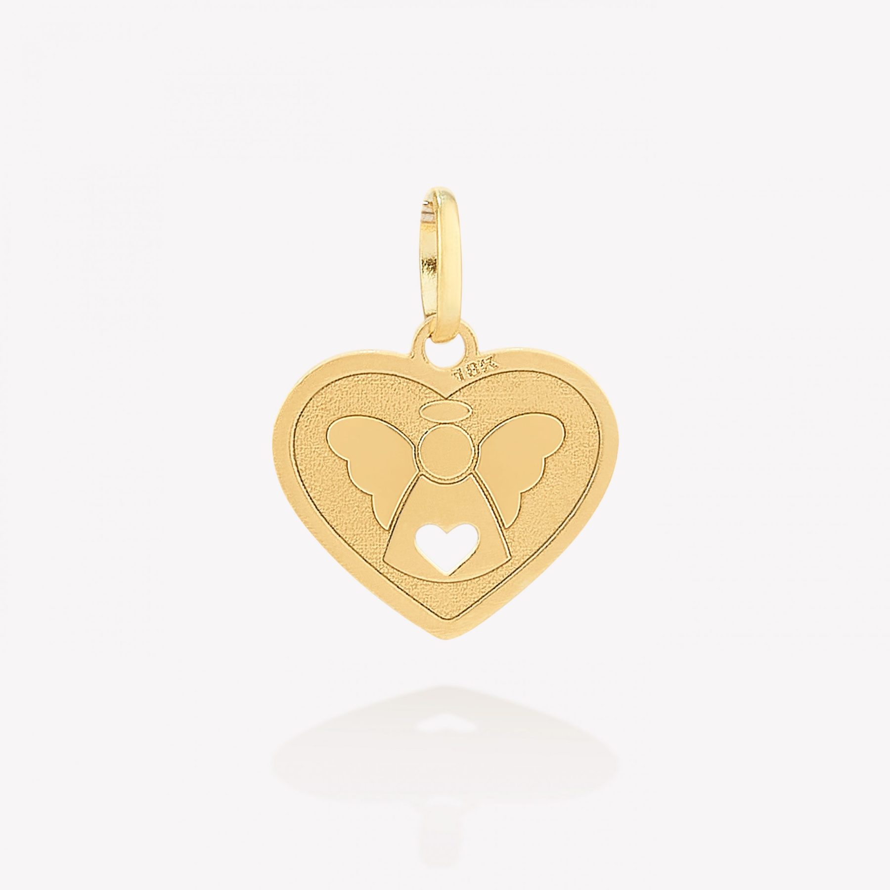 Dije oro 18k amarillo, Corazón Angel.