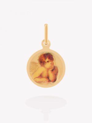 Dije Querubín esmaltado, Oro Amarillo