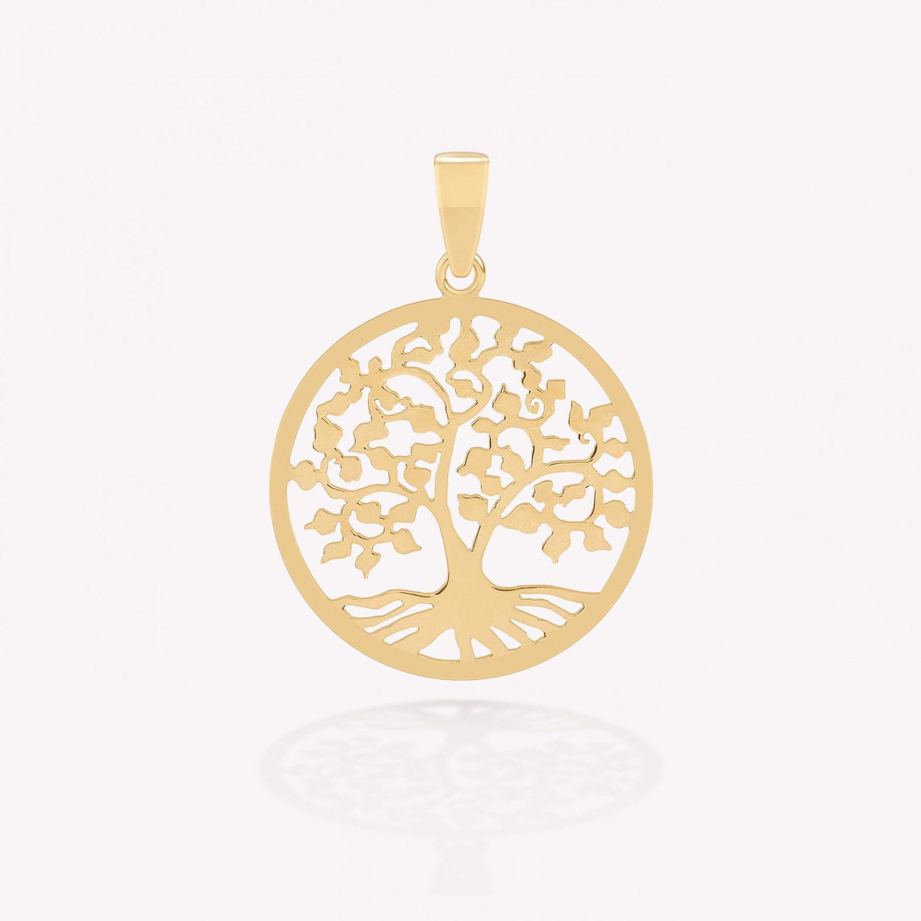 Dije oro 18k amarillo, Redondo Árbol de la Vida.