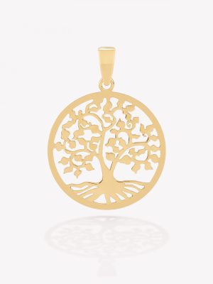 Dije Redondo Árbol de la Vida, Oro amarillo