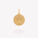 Dije oro 18k amarillo, Árbol de la Vida con Estrellas.