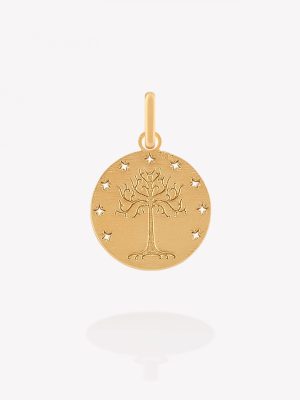 Dije Árbol de la Vida con Estrellas, Oro amarillo