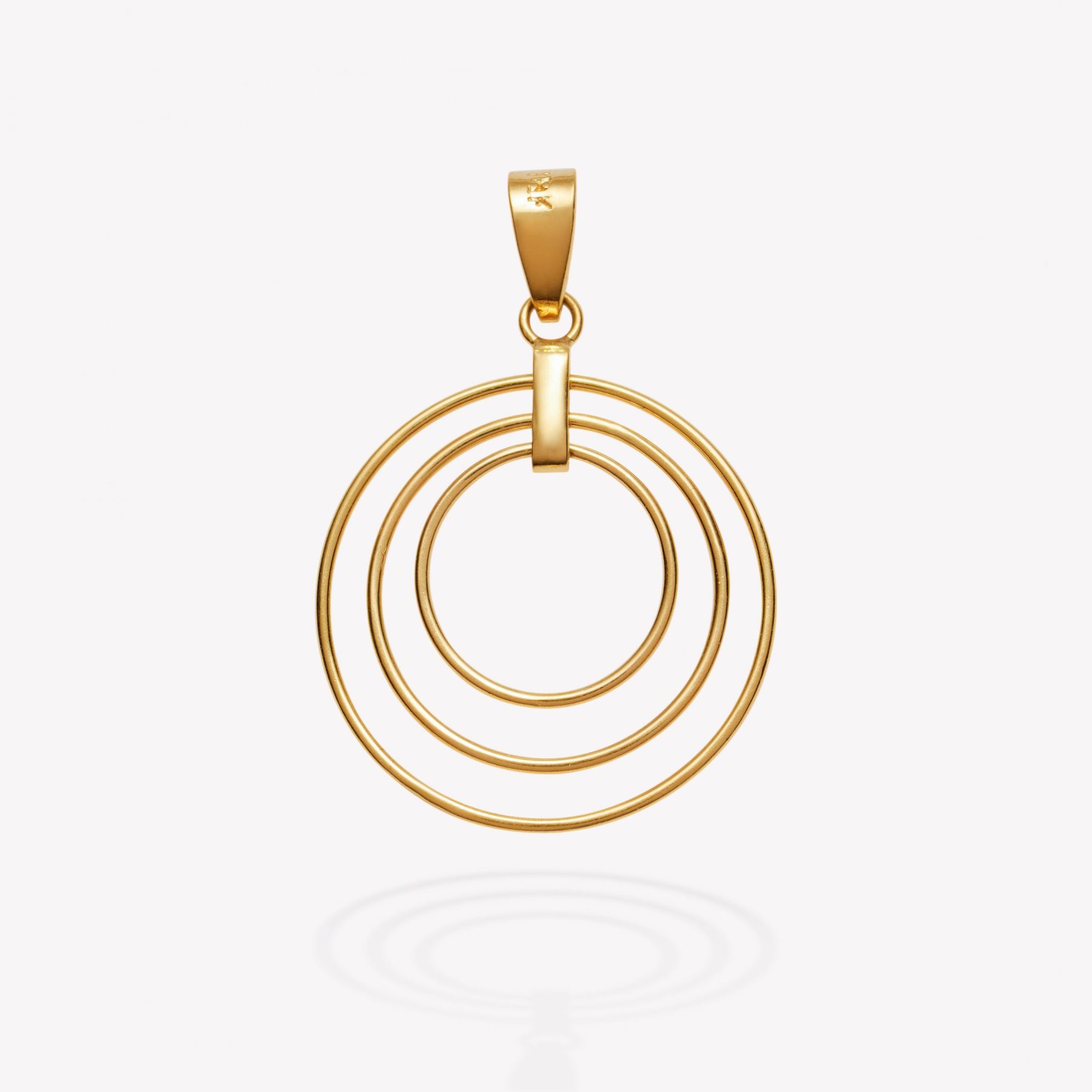 Dije oro 18k amarillo, Aros en Degradé.