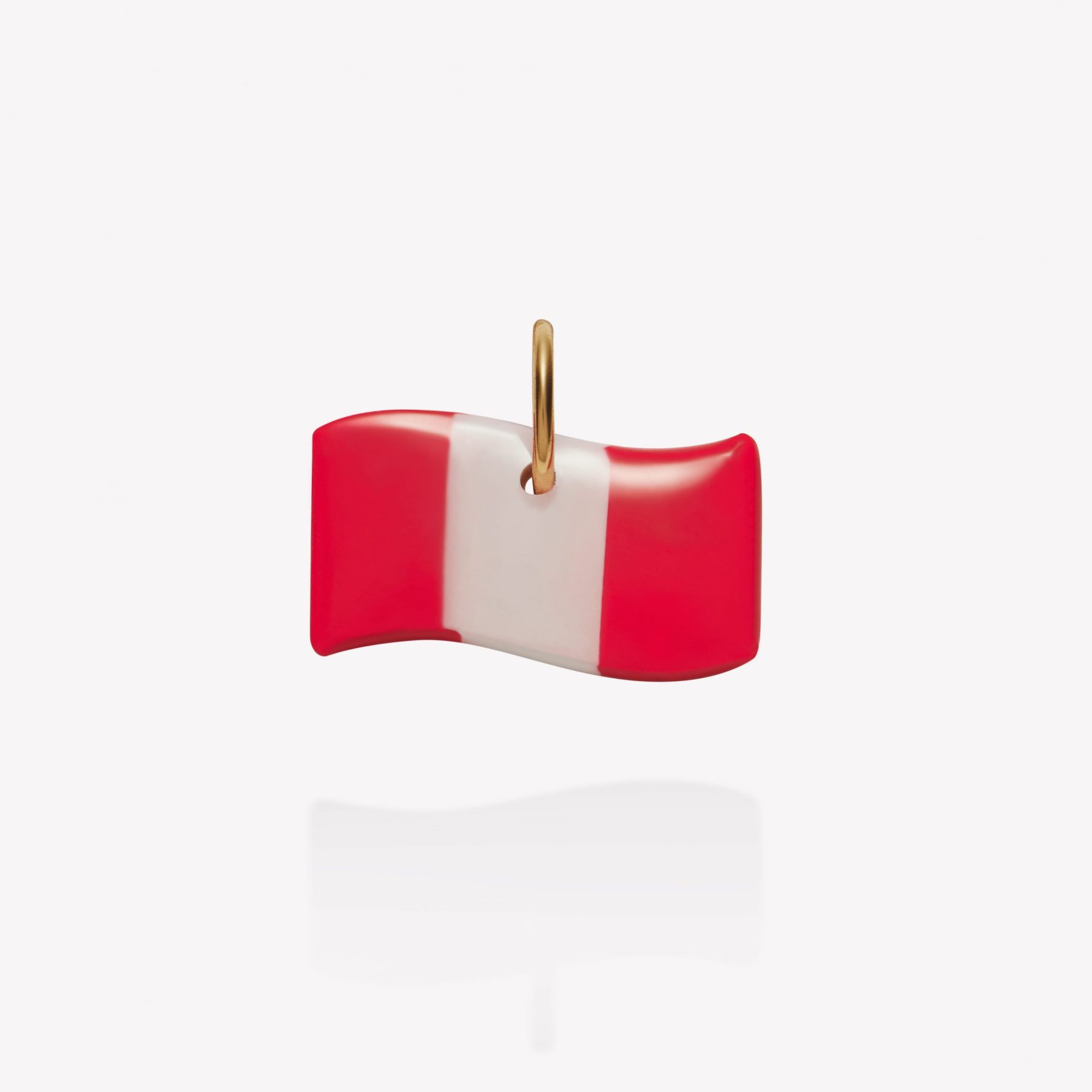 Dije oro 18k amarillo, Bandera Peruana