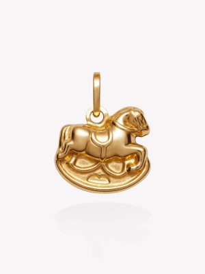 Dije Pony Carrusel. Oro amarillo
