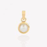 Dije Aureola con Perla de Mar, Oro amarillo