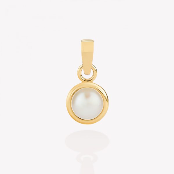 Dije Aureola con Perla de Mar, Oro amarillo