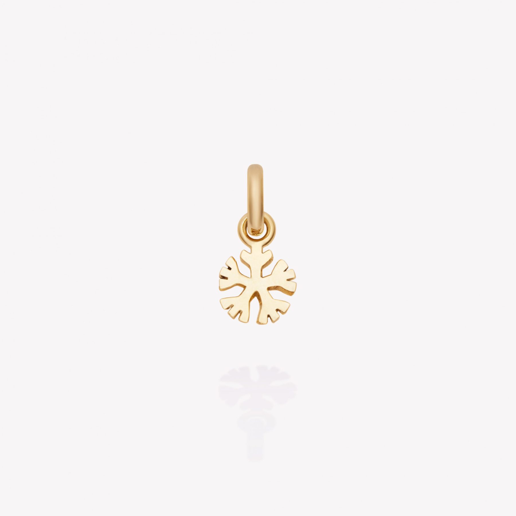 Dije oro 18k amarillo, Copo de Nieve.