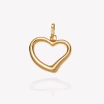 Dije oro 18k amarillo, Corazón Estilizado.