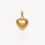 Dije oro 18k amarillo, Corazón Embutido.