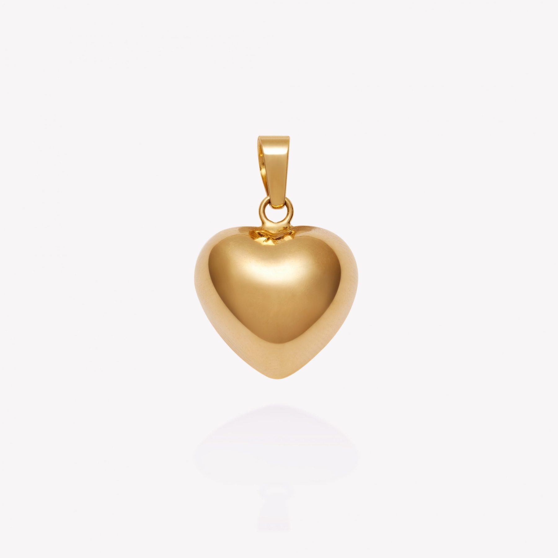 Dije oro 18k amarillo, Corazón Embutido.