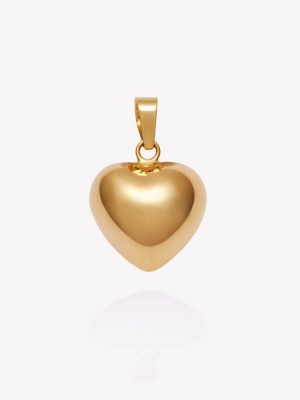 Dije Corazón Embutido, Oro Amarillo