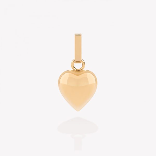 Dije oro 18k amarillo, Corazón #9.